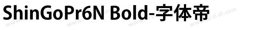 ShinGoPr6N Bold字体转换